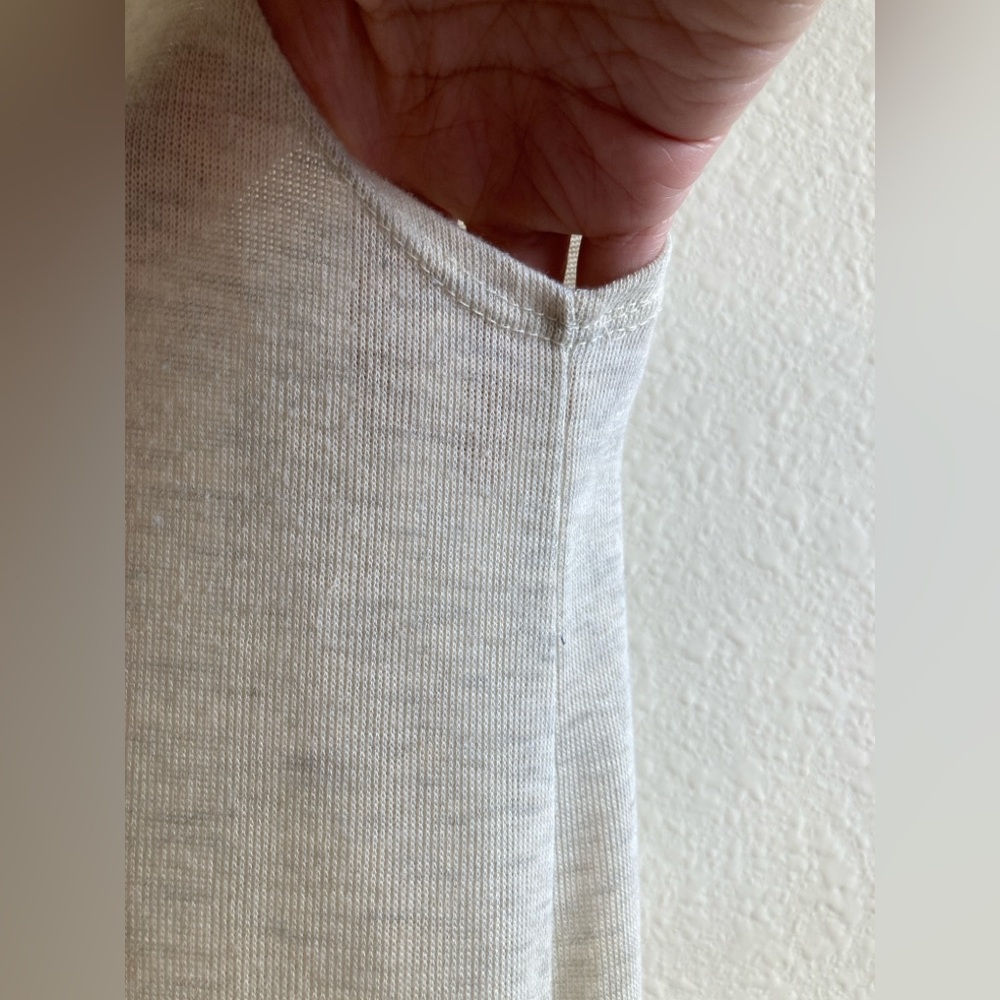 LuLaRoe Joy Vest Size XS Oatmeal Heather Long Open Vest - Picture 4 of 9